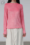 BASERANGE Long Sleeve T-Shirt TOOL-VE-AU23 Drunk Pink
